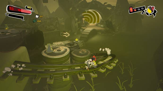 Exploring off the side of an arena in Into the Unwell.